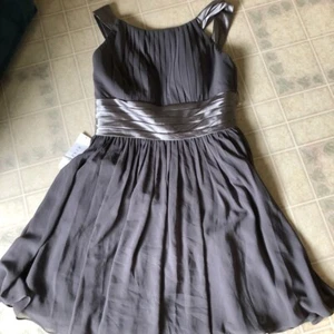 New with tags Azazie Deanna Steel Gray Bridesmaid Dress - Picture 1 of 6