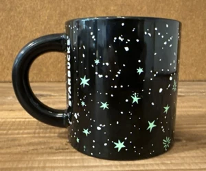 Starbucks Halloween 2022 Black Night Sky Glow in the Dark Stars 12oz Coffee Mug - Picture 1 of 7