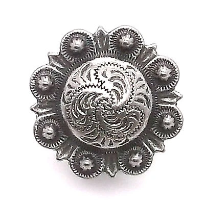 Small Sheridan Concho Snap Set Antique Nickel 3/4" 1265-95 - Image 1 of 2