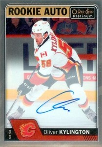 Oliver Kylington autographed hockey card 2017 O-Pee-Chee Platinum Rookie #ROK