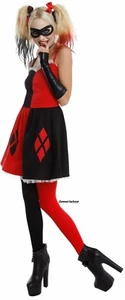 RED AND BLACK TIGHTS FOR HARLEY QUINN COSPLAY / COSTUME - Picture 1 of 3