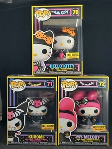 Funko Pop Sanrio 70 71 72 Black Light Hello Kitty Kuromi My Melody Hot Topic - Bild 1 von 6