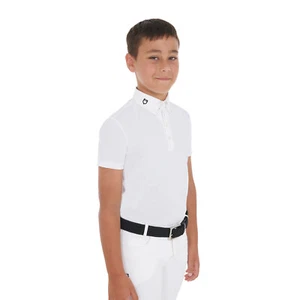 Child Equestrian Competition Polo Slim Fit in Technical Fabric - Picture 1 of 5