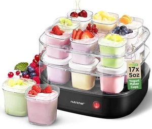 Nutrichef NCKN128G17 17 Cup Automatic Yogurt Maker - Makes Up to 85 OZ of Yogurt - Picture 1 of 6