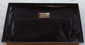 Vintage Giorgio Armani Black Velvet Clutch Bag in Original Box - Picture 1 of 2