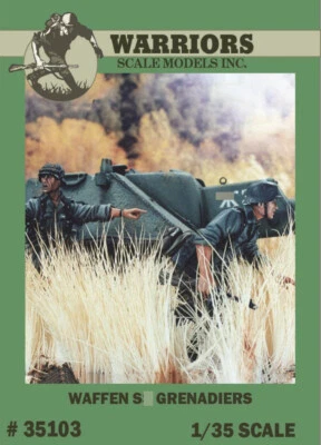 1/35 WWII German Waffen Grenadiers (2 Resin Figure Kits/Set) WARRIORS #35103 - Image 1 of 2