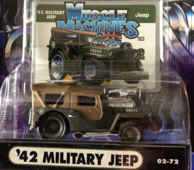 MUSCLE MACHINES  1942 MILITARY JEEP VEHICLE   BLOWER 1/64 SCALE -  JEEP  - Image 1 of 2