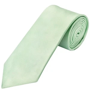 Handmade Pale Mint Satin Classic Mens Tie Wedding Christening Formal Regular Tie - Picture 1 of 4