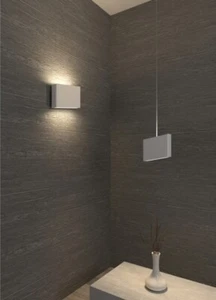 PENDENTE IN GESSO CERAMICO DALLA FORMA SQUADRATA-BIANCO VERNICIABILE-18,5xH.18,3 - Foto 1 di 4