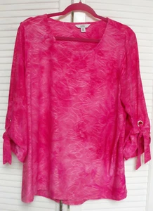 Women's "Croft & Barrow," Plus Size XXL, Tunic. Pink-Magenta - Picture 1 of 4