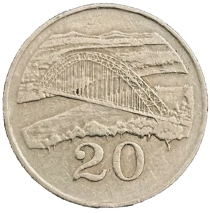 1980 Zimbabwe Coin 20 Cents KM# 4 Africa Foreign World Coins FREE SHIPPING - Picture 1 of 5
