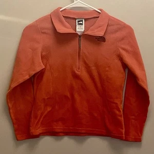 The North Face Girls Coral Fleece Quarter Zip Pullover Sweatshirt Size M - Picture 1 of 13