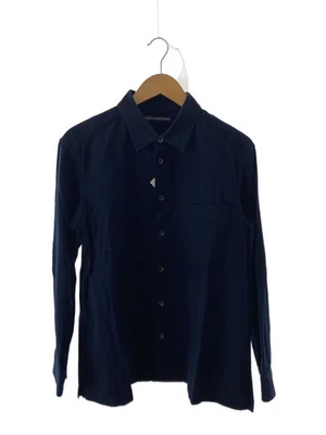 Camisa masculina ISSEY MIYAKE 19SS Sashiko manga longa, tamanho 2, algodão, NVY, ME91FJ212 - Imagem 1 de 4