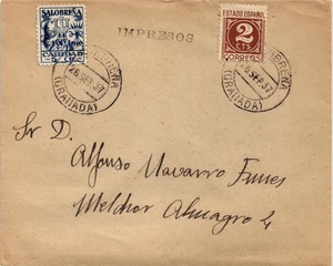SCW 1937 portada de Salobreña (Granada) etiqueta local. IMPRESOS (3020) - Imagen 1 de 2