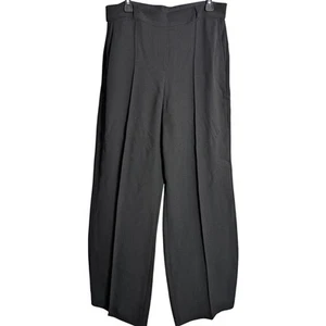 NWT SPANX Carefree Crepe Pleated Trouser Pants Womens XL Black Straight Leg - Picture 1 of 7