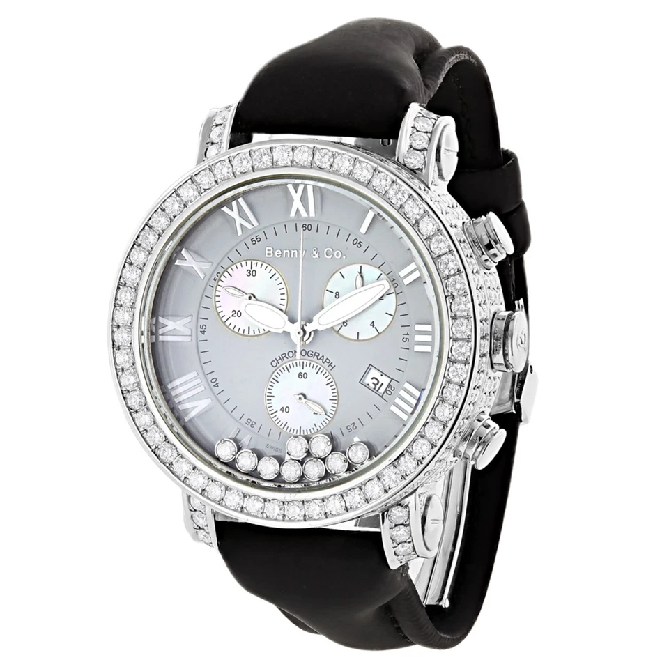 Men's Stainless Steel Diamond Watch | Benny & Co 45 mm - Image 1 of 4