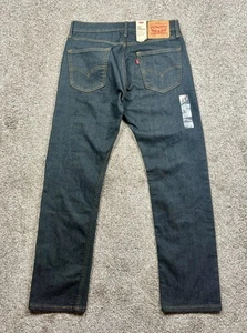 Pantalones de mezclilla Levi's 513 ajustados rectos azules con elástico flexible para hombre talla 31x30 nuevos con etiquetas - Imagen 1 de 7