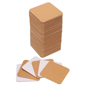 80 piezas posavasos de corcho autoadhesivos 4"x 4"x 0,08" alfombrillas de corcho corcho - Imagen 1 de 5