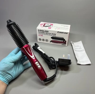 Cooliss Hot Hair Brush Ionic Curling Iron Tangle Free Tourmaline Ceramic Wand - Image 1 of 4