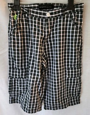 Rocawear мальчиков клетку повседневные шорты карманы обычный крой размер 14 черный и белый - Изображение 1 из 4