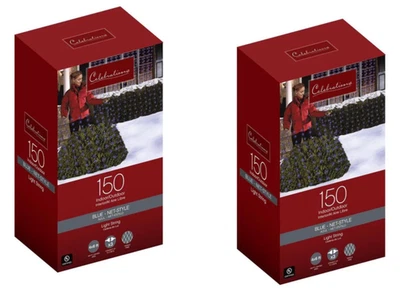 Rede de Natal luz incandescente mini 150 ct 6 pés azul, celebrações (PACOTE COM 2) - Imagem 1 de 2