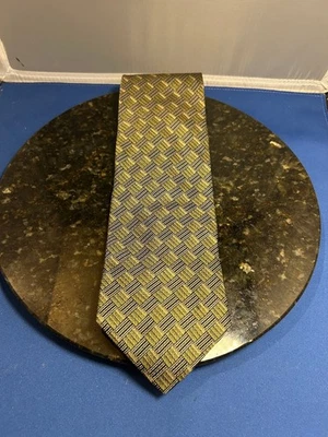 Henry Grethel Men's Tie Olive Green Classic Length 100% Silk - Image 1 of 4
