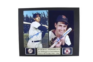 Baseball immortals Joe DiMaggio & Ted Williams Autograph Glossy Photo Display - Picture 1 of 5