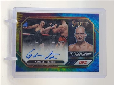 GLOVER TEIXEIRA 2023 SELECT UFC OCTAGON ACTION TIE DYE AUTO /25 Q4841 - Image 1 of 2