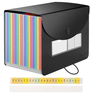 Organizador de archivos de acordeón grande Uquelic, carpeta de archivos de tamaño legal con 24 bolsillos... - Imagen 1 de 8