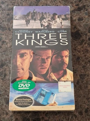BRAND NEW Three Kings (VHS; 1999) George Clooney Mark Wahlberg RARE Sealed OOP - Image 1 of 4