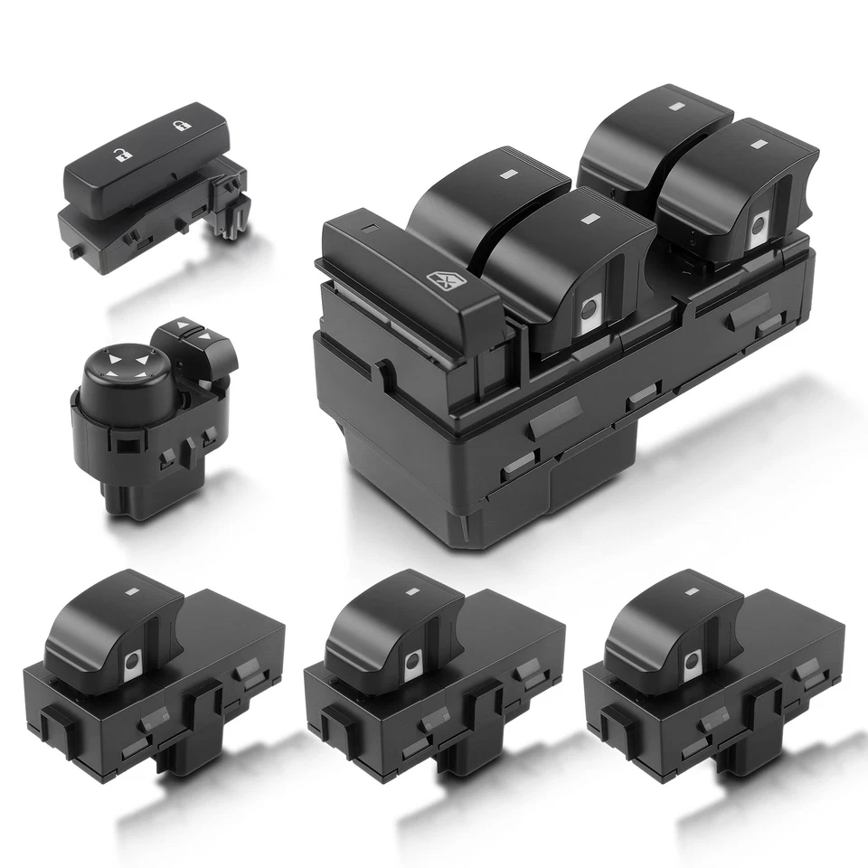 Juego completo de interruptores de control de ventana eléctrica para GMC Acadia 2007-2017 / Yukon 2010-2013 Foto 1 de 4