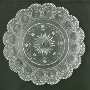 Vintage 1892 Duncan & Miller Glass Company EAPG Stern Tautropfen Glas Kuchenplatte - Bild 1 von 3