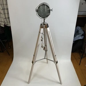 Pacific Lifestyle Light Marine Tripod Floor Lamp, Grey Metal and Light Wood (DQ) - Picture 1 of 7