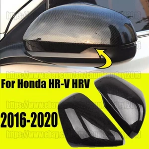 For Honda Vezel HR-V HRV 2016-2020 Carbon fiber Side Rearview Mirror Cover Trim - Picture 1 of 9