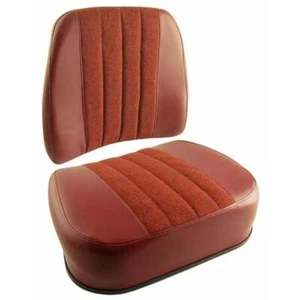 SM30589 Cushion Set, Red Fabric & Vinyl (2 pc.) - Fits Massey Ferguson SM30596 - Picture 1 of 7