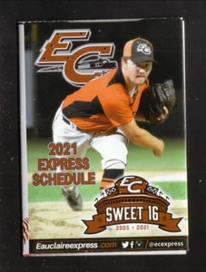 2021 Eau Claire Express Pocket Schedule Budweiser Northwoods League - Picture 1 of 2