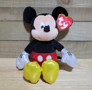 Ty Disney Sparkle MICKEY MOUSE (6 Inch) w/ TAGS - Plush Stuffed Toy - Picture 1 of 9