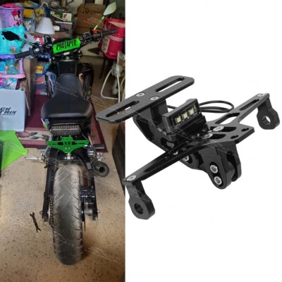 Motorcycle License Plate Tail Tidy Fender Holder LED For Honda Grom Monkey 125 - Image 1 of 4