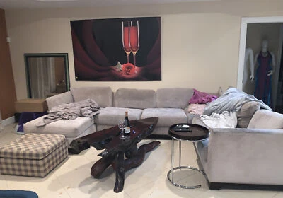 Wood Coffee Table 67x26x19with Driftwood base, wood slab table Heavy Beautiful - Image 1 of 4