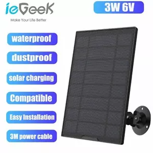 Type-C Port Solar Panel for ieGeek Wireless Battery Security Camera CCTV System - Picture 1 of 15