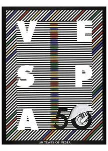 1996 * Poster Originale "50 Years of VESPA - Milton Glaser" Vespa 50 (A) - Foto 1 di 6