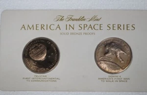 Franklin Mint - America in Space Serie solide Bronze Proofs - Telstar & Gemini 4 - Bild 1 von 6