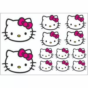 Calcomanía de pared autoadhesiva Kitty Face Hello vinilo A4 PS0455 - Imagen 1 de 1