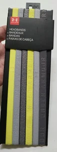 Under Armour NEW Woman’s Headbands 6 Pack Yellow, gray, Style 1311044 FAST SHIP! - Picture 1 of 6