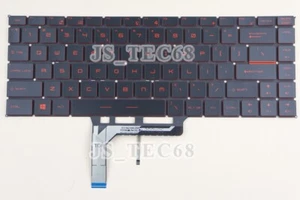 for MSI GS65 GS65 Stealth GS65VR MS-16Q2 Keyboard US Red Backlit Black - Zdjęcie 1 z 3