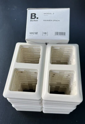 Berker Modul 2 cremeweiß  2-fach Rahmen 101202 TOPWARE weiß 21777 Zweifach 2er - Bild 1 von 4