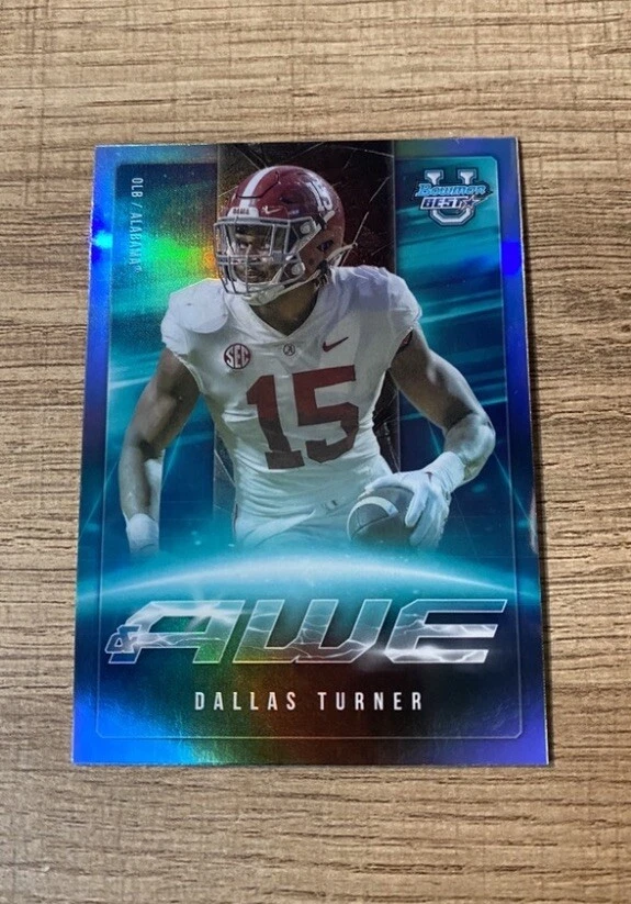 Dallas Turner 2023 Bowman's Best University Shock and Awe #SA-10 Alabama RC SP