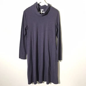 Pure Jill J. Jill Small Purple Velour Cowl Neck Dress pockets - Picture 1 of 7
