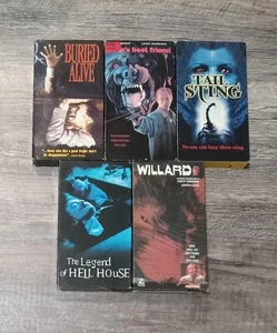 Vintage Horror Thriller VHS Tapes Lot Bundle 5 Movies. See Pictures. Pre-owned  - Picture 1 of 18