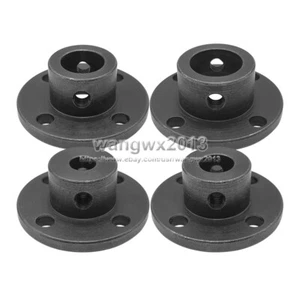6-12mm Rigid Flange Coupling Motor Connector Guide Shaft Support 45# Steel Black - Picture 1 of 11